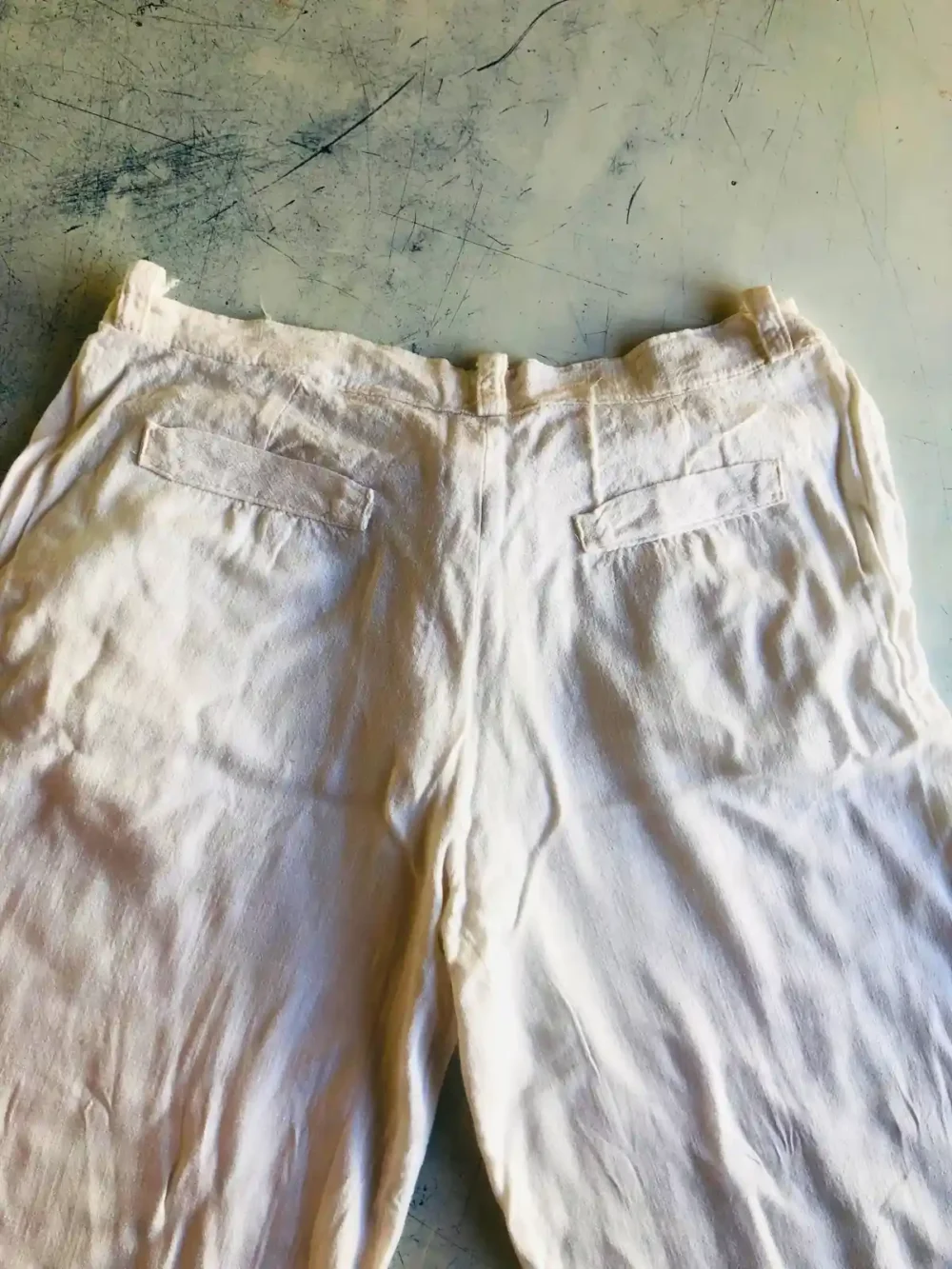 Pantalón crudo/beige lino liviano - Talle 38