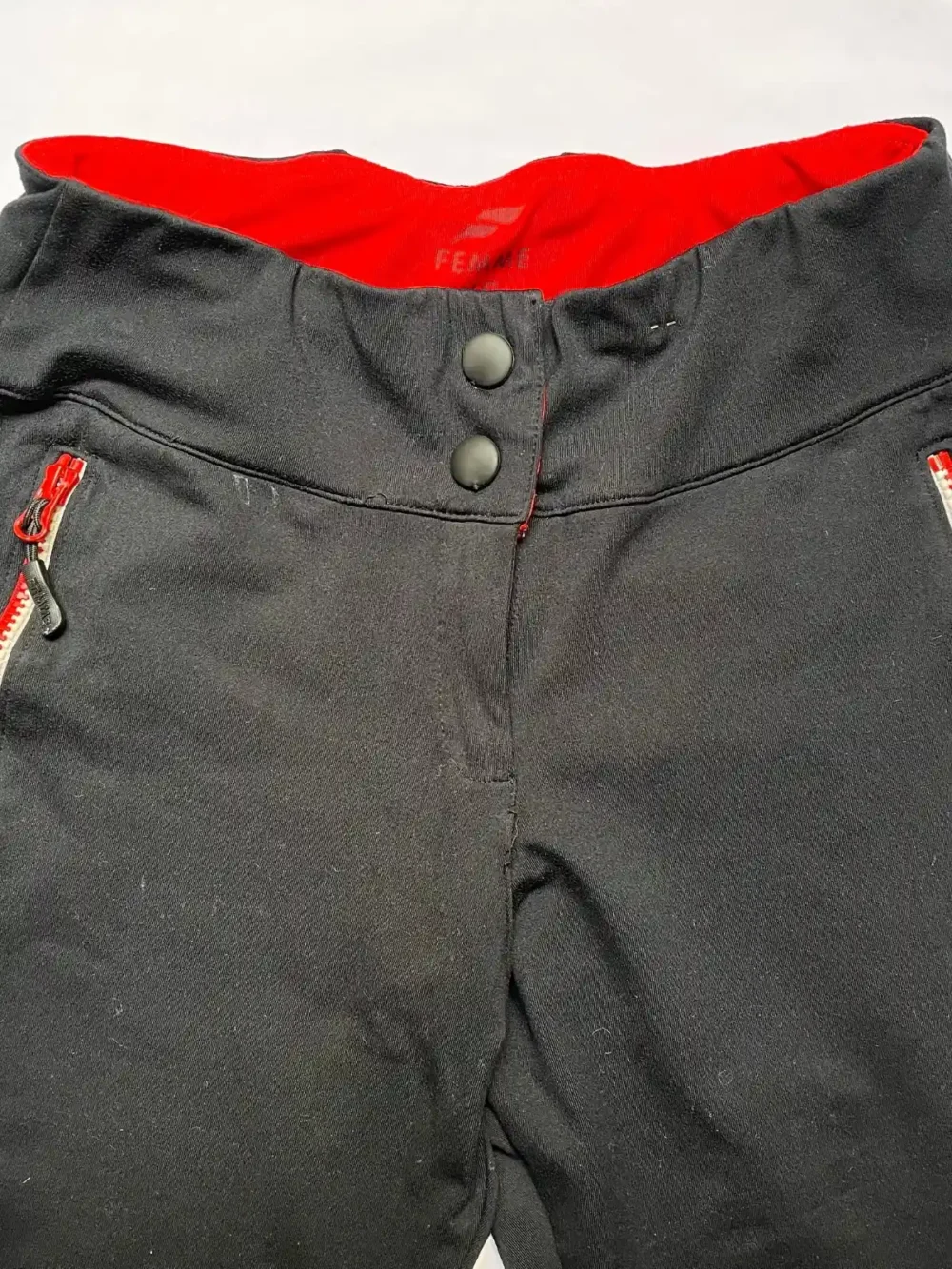 Pantalón negro deportivo cintura roja (Femme) - Talle S