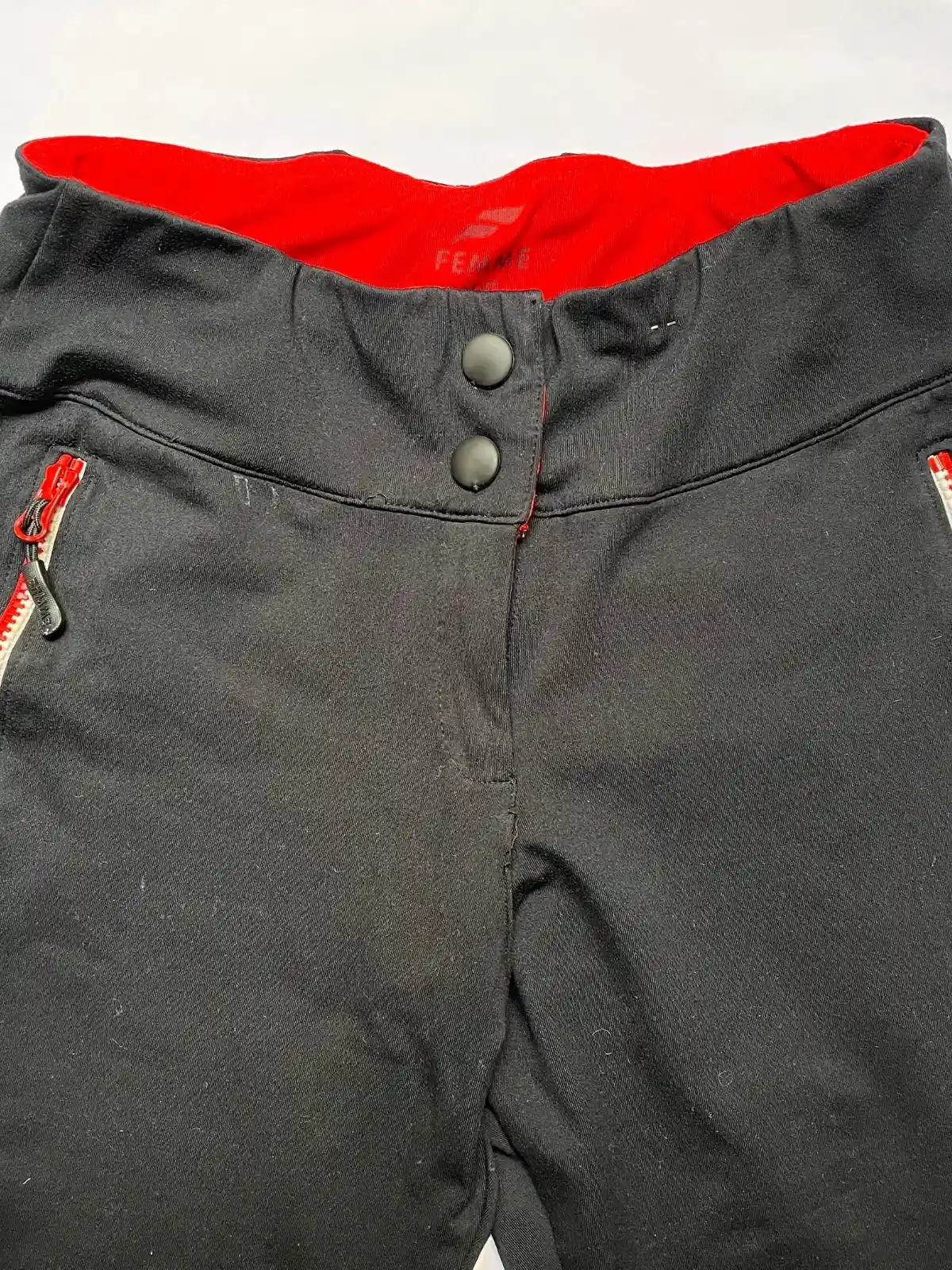 Pantalón negro deportivo cintura roja (Femme) - Talle S