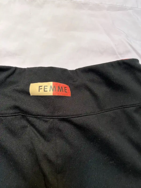 Foto 6 de Pantalón negro deportivo cintura roja (Femme) - Talle S
