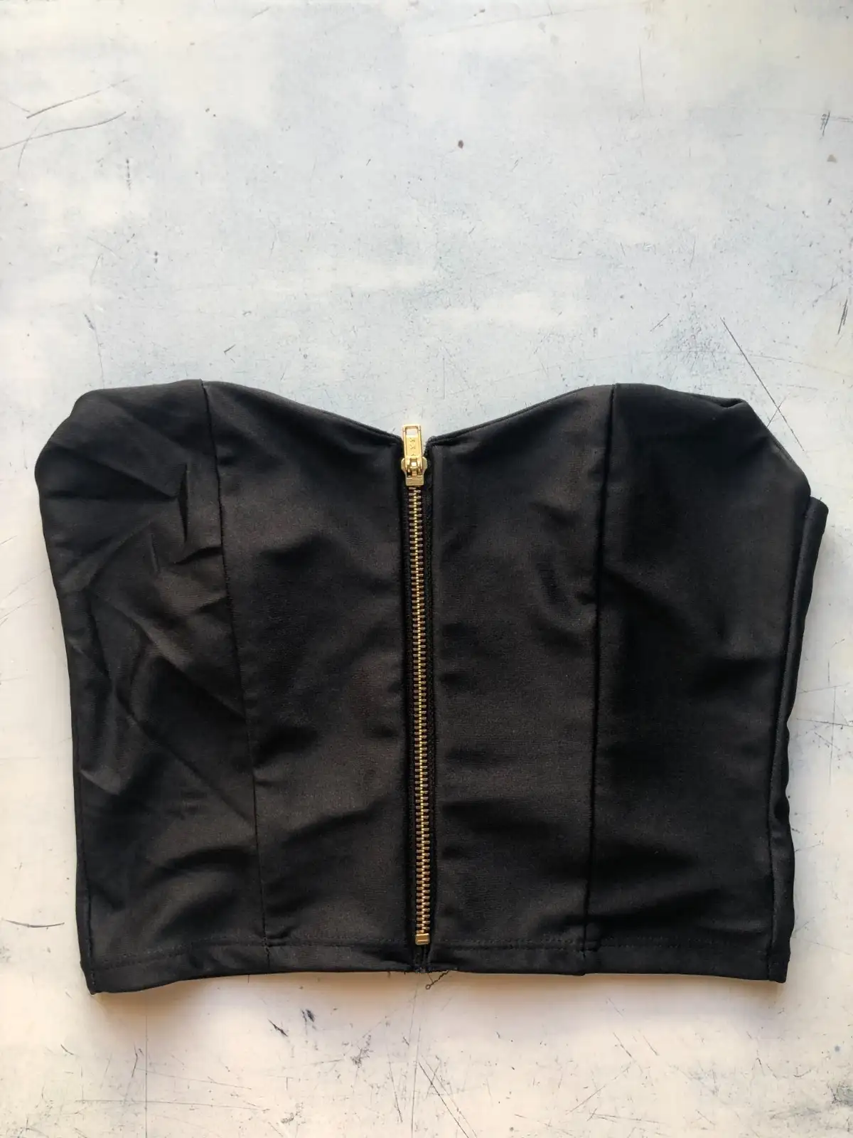 Corset negro cierre dorado - Talle S