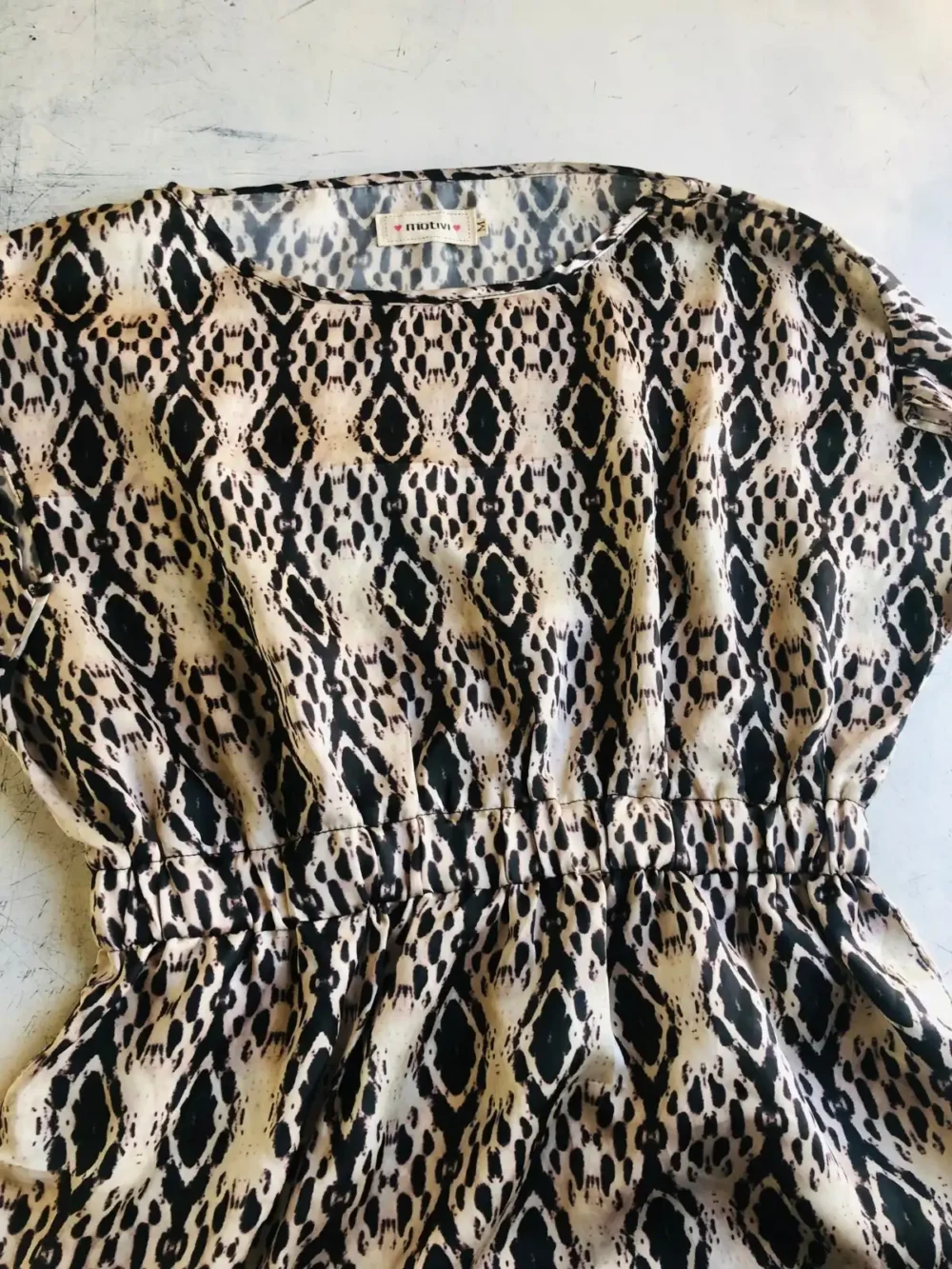 Vestido animal print (Motivi) - Talle M