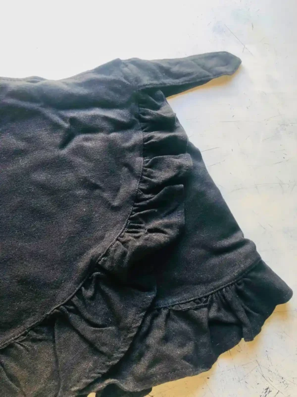 Foto 5 de Pollera negra lino con volados (ajustable) - Talle S/M