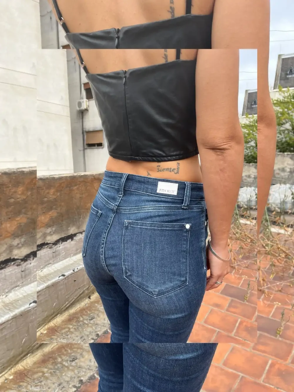 Top negro cuero (Complot) - Talle L