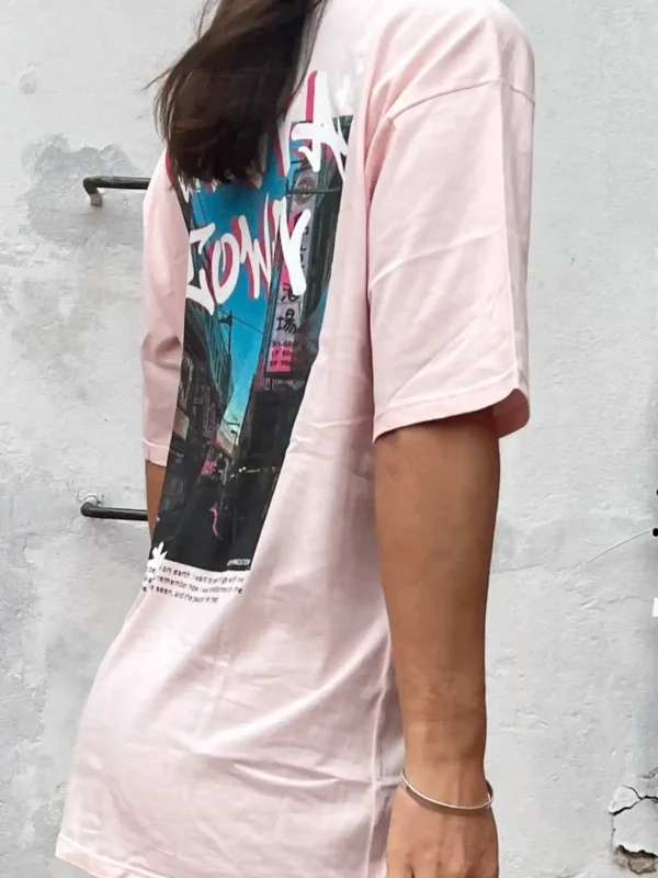 Foto 5 de Remera oversize rosa Chelsea Downy (Kevington)
