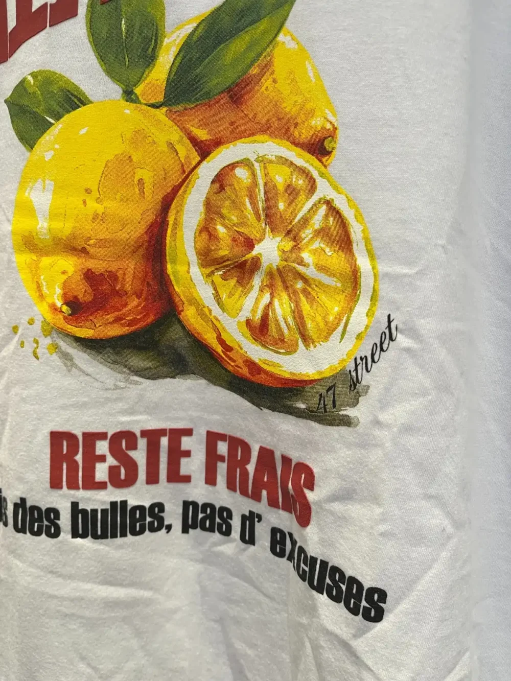 Remera oversize blanca Limonade (47 Street)