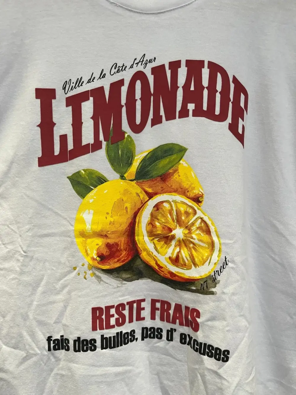 Remera oversize blanca Limonade (47 Street)