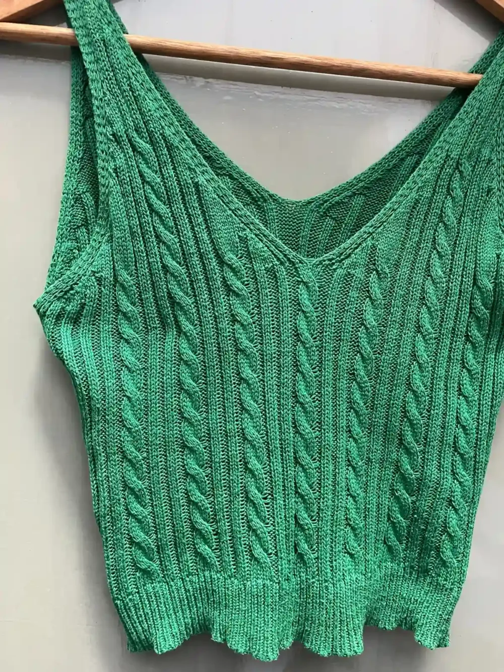 Musculosa verde hilo
