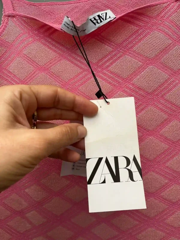 Foto 5 de Vestido rosa rombos (Zara) - Talle XS