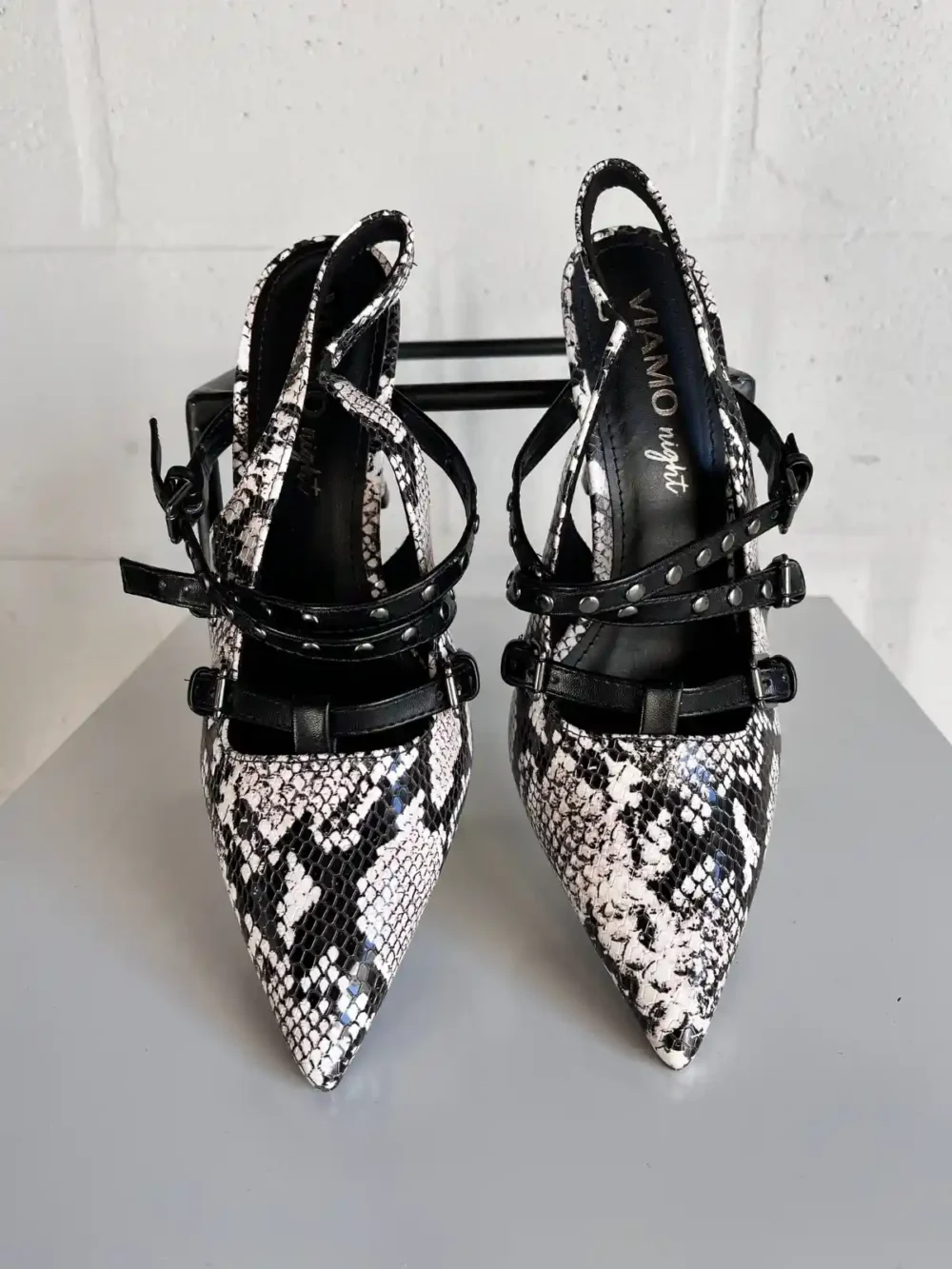 Zapatos animal print taco fino - Talle 40