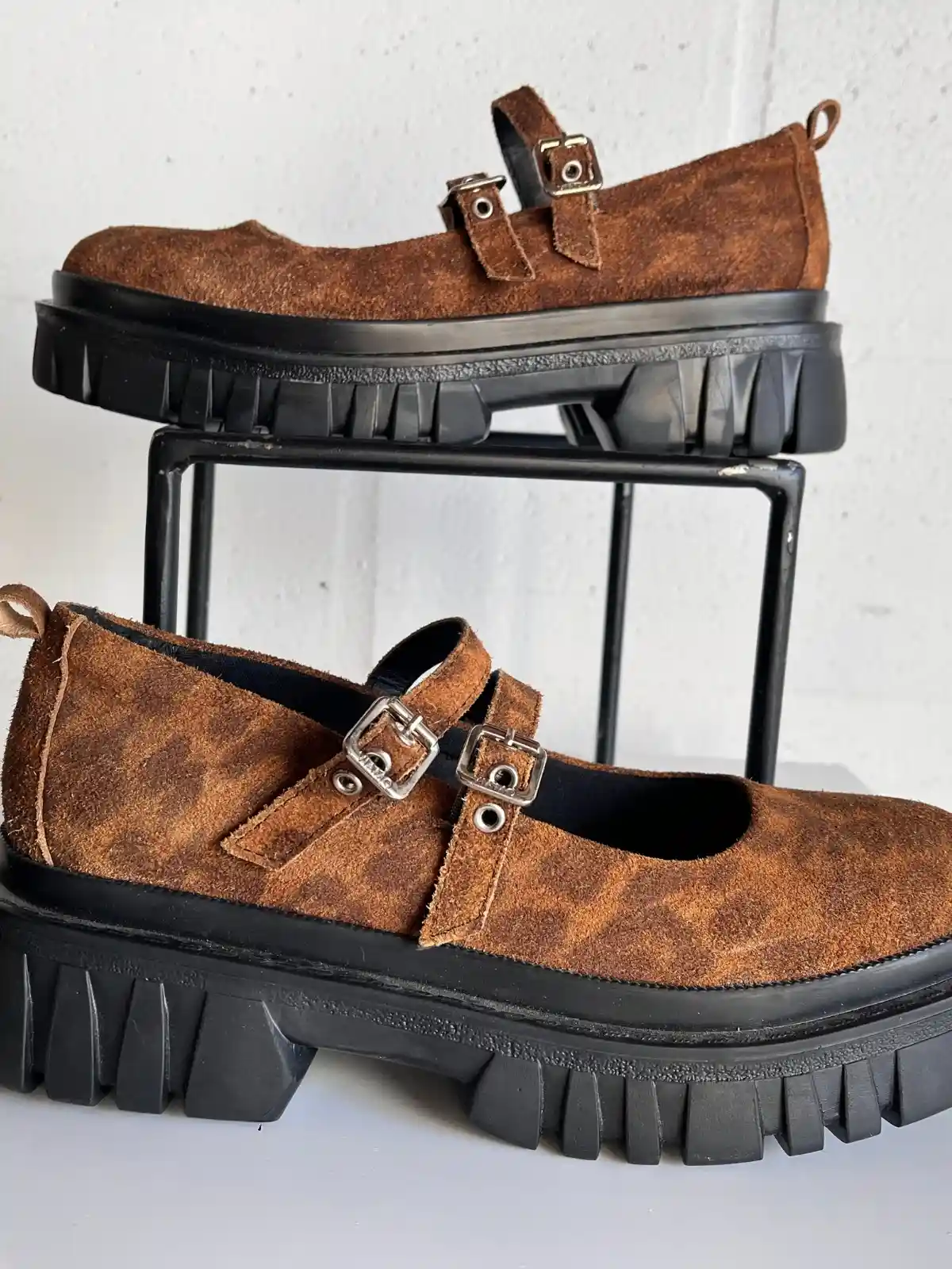 Zapatos Mary Jane suela plataforma marrón - Talle 39