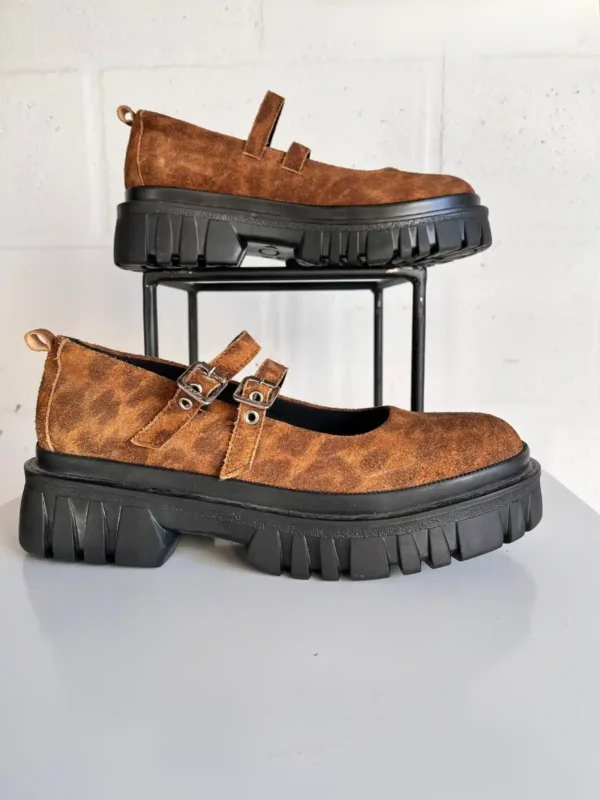Foto 4 de Zapatos Mary Jane suela plataforma marrón - Talle 39