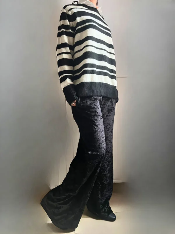 Sweater rayado blanco y negro (Indian) - Talle XL