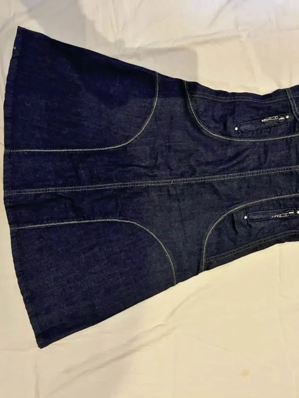 Foto 2 de Vestido denim azul cierre frontal - Talle S