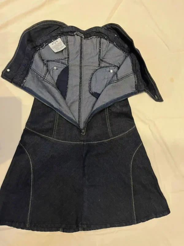 Foto 8 de Vestido denim azul cierre frontal - Talle S