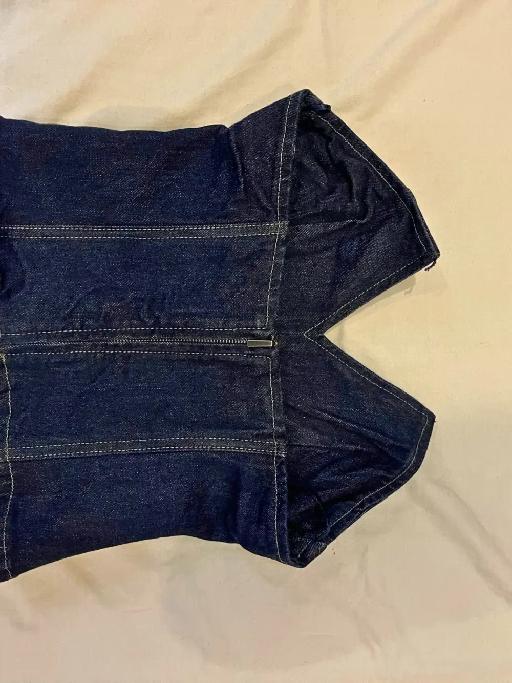 Corset/top denim oscuro - Talle S